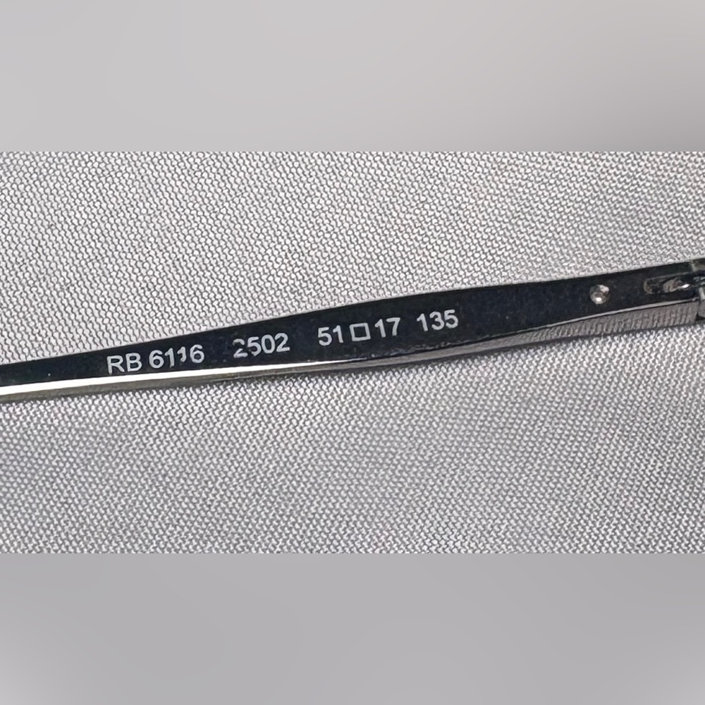 Ray-Ban Silver Rimless Rectangular Glasses - image 6